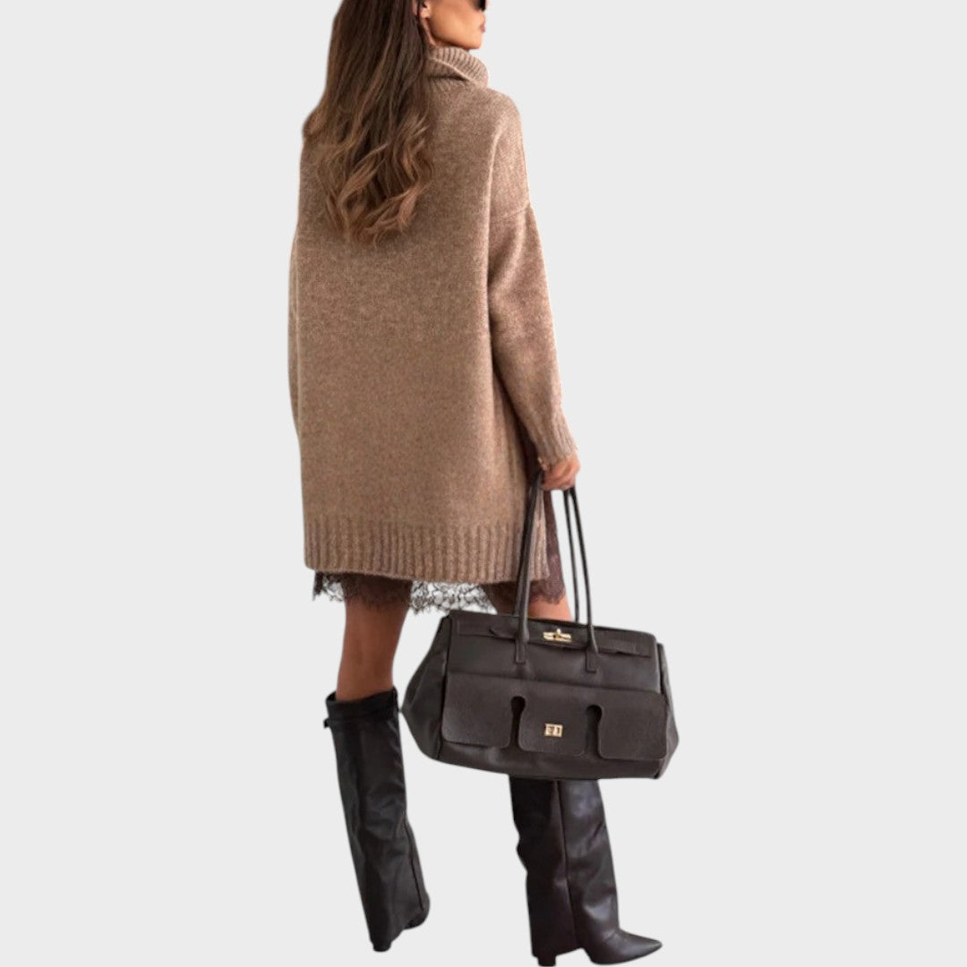 Isabel | Cosy Roll-Neck Sweater Dress