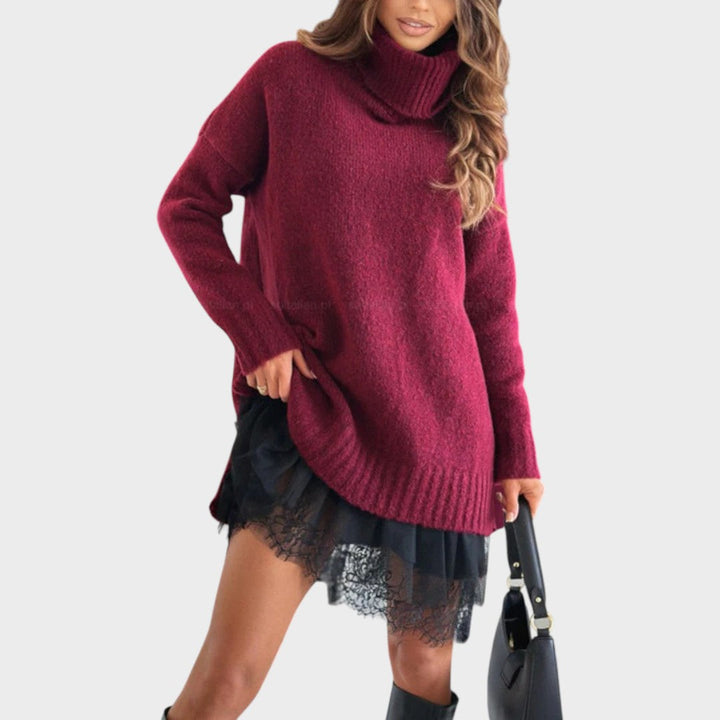 Isabel | Cosy Roll-Neck Sweater Dress