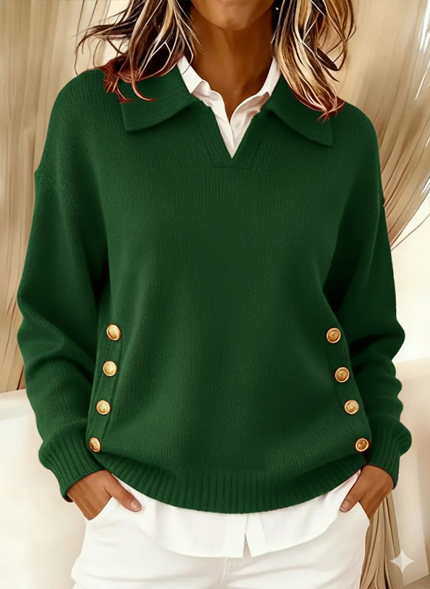 Bianca | Collared V-Neck Sweater