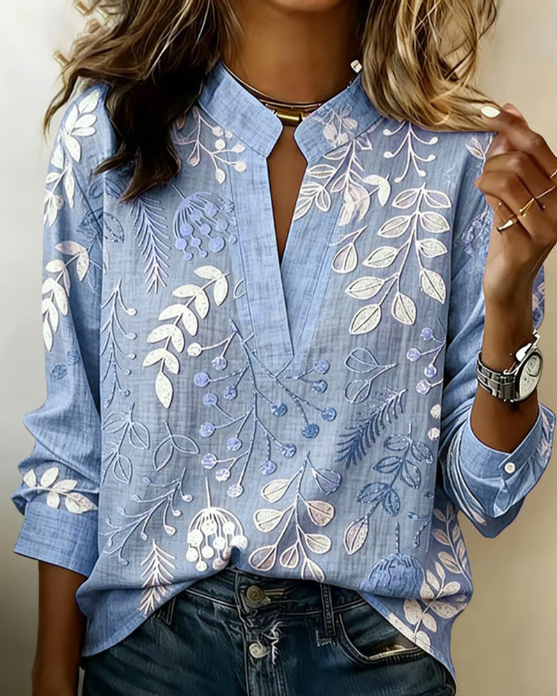 Gemma | Botanical Print Blouse