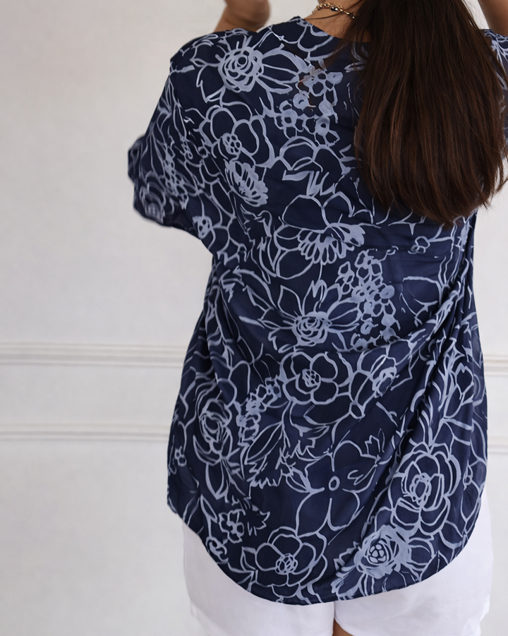 Marlowe | Refined Print Blouse with Pocket