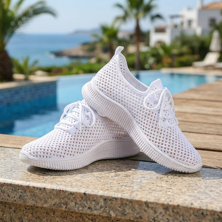 Freya | Breathable Woven Slip-On Sneakers
