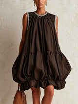 Calla | Sleeveless Bubble-Hem Mini Dress