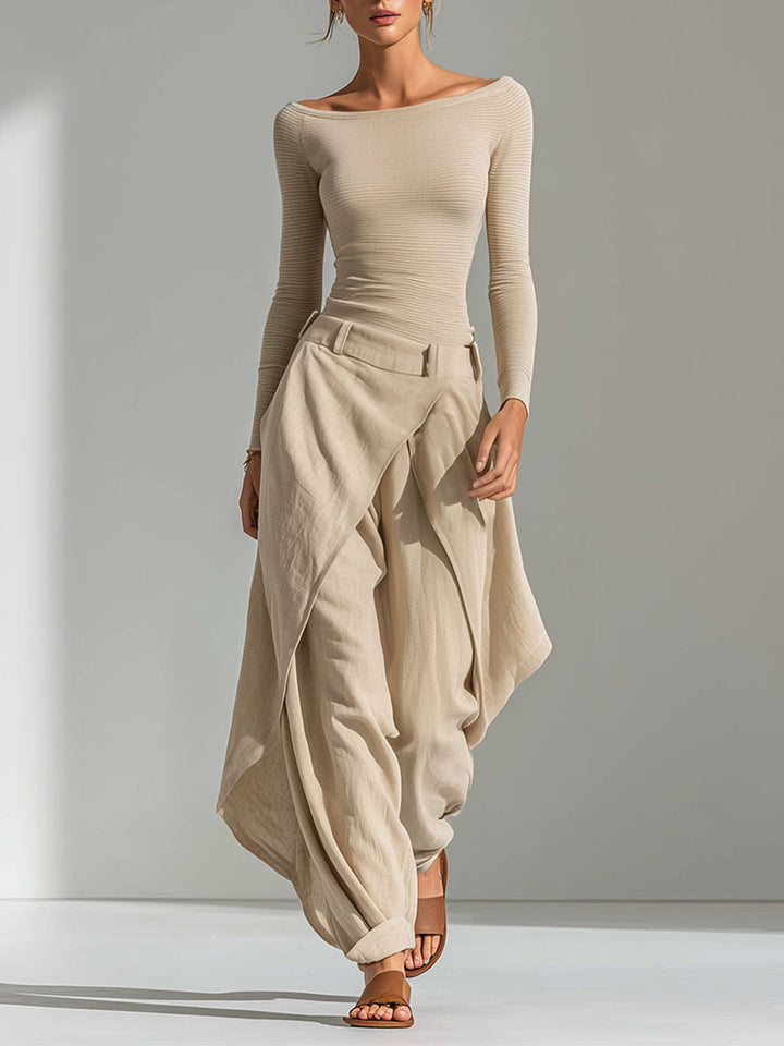Marceline | Elegant Boat Neck Two-Piece Set