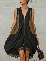 Nora | Flowing Zip-Front Dress