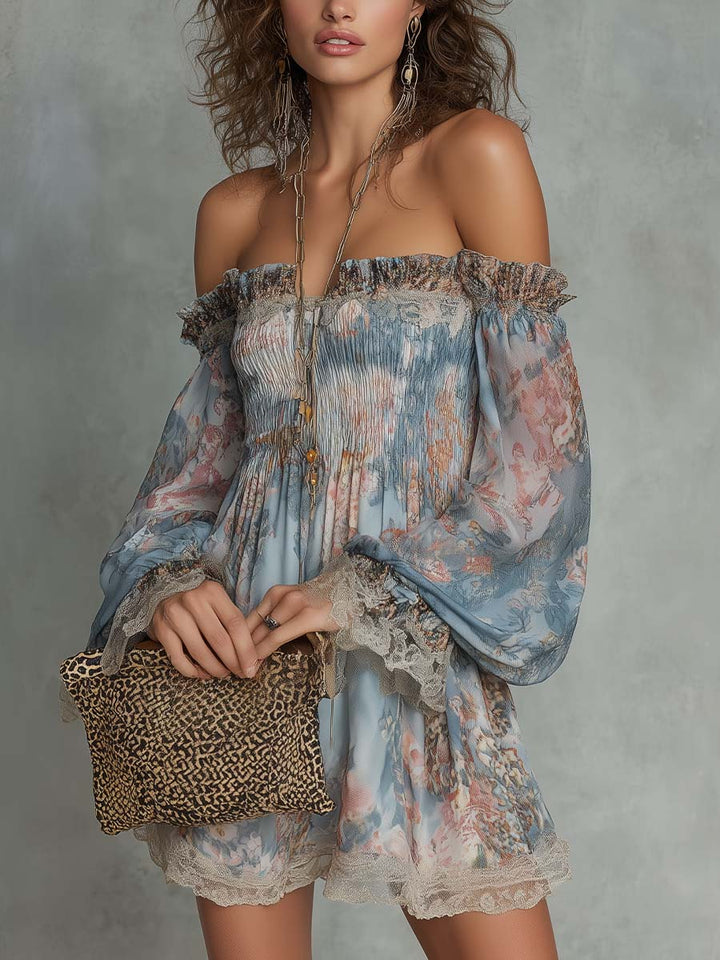 Mireille | Off-Shoulder Floral Mini Dress