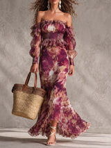 Anastasia | Off-Shoulder Floral Maxi Dress
