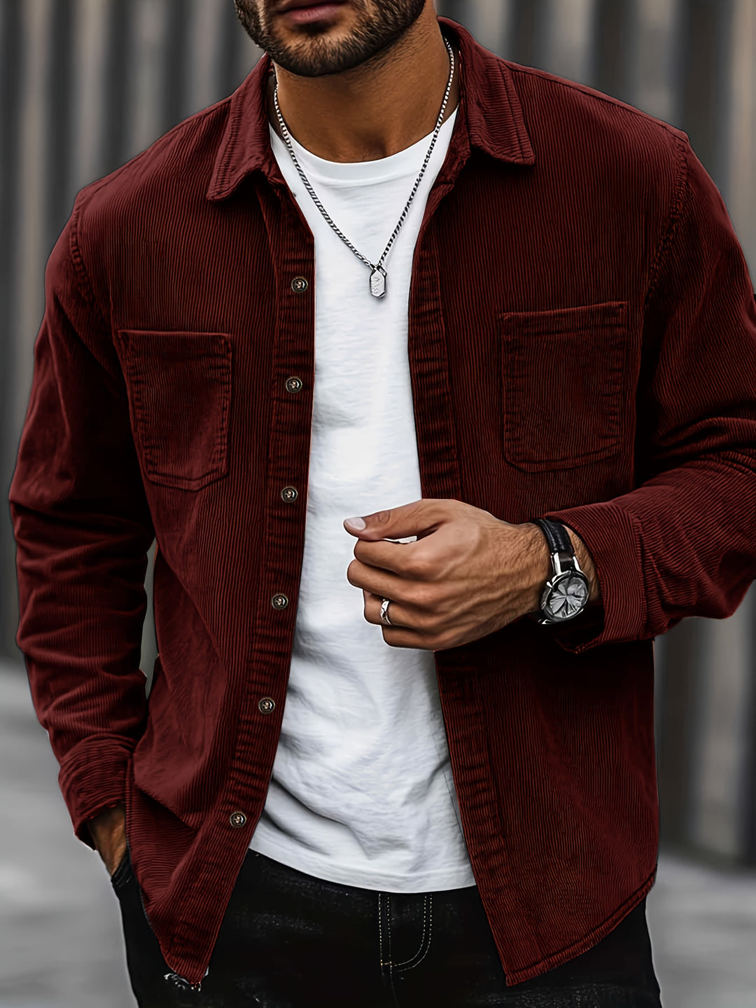 Dalton | Textured Ribbed Overshirt
