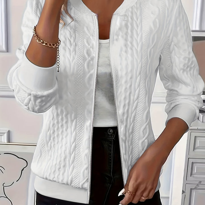 Nadine | Textured Zip-Up Jacket