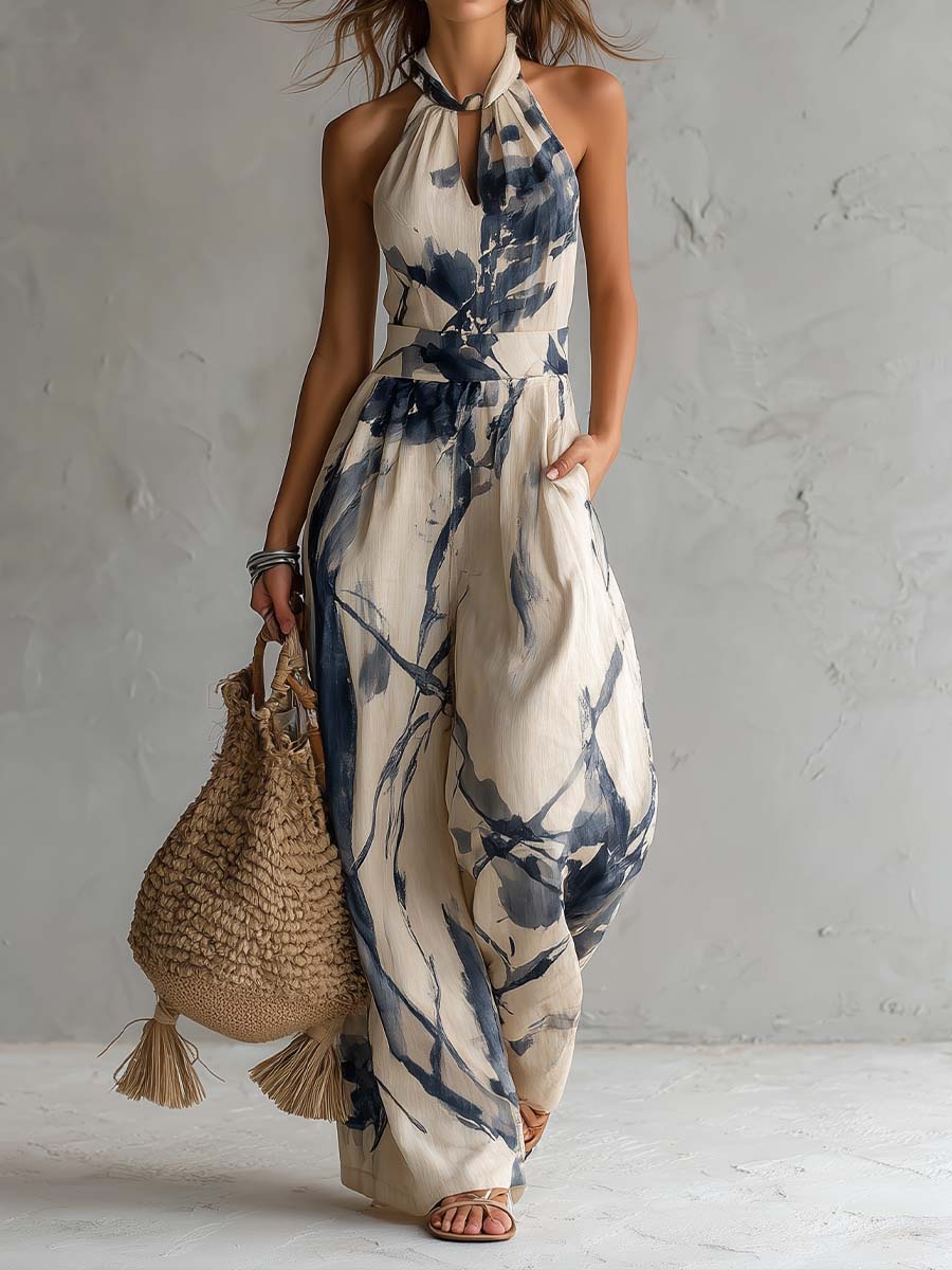 Anouk | Halter-Neck Wide-Leg Jumpsuit