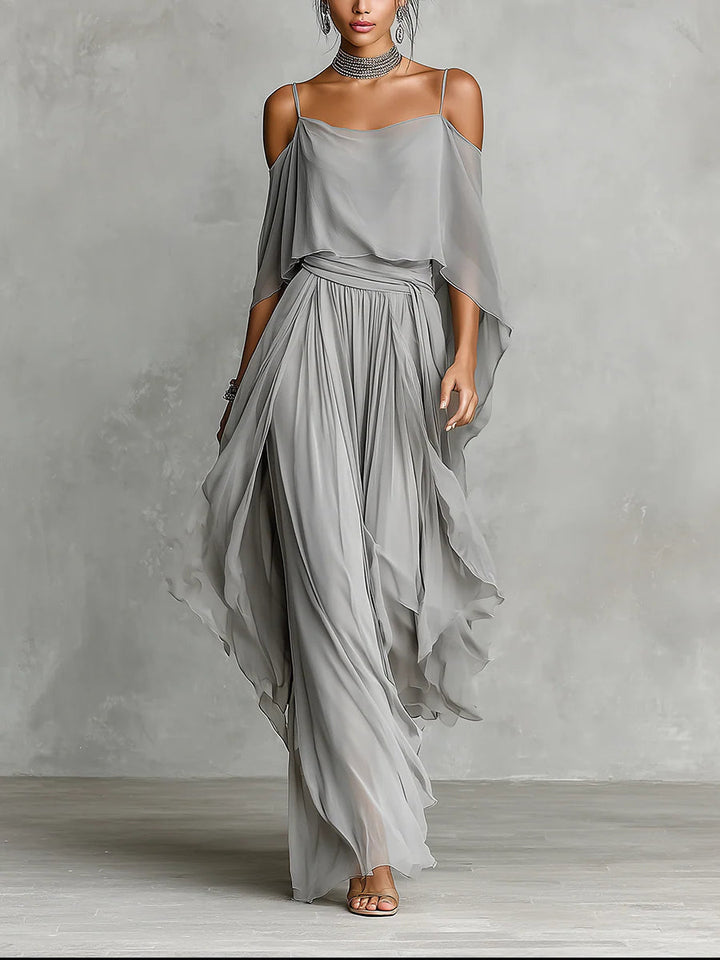 Rosetta | Elegant Draped Two-Piece Set