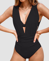 Coralie | Deep V-Neck Shaping Swimsuit