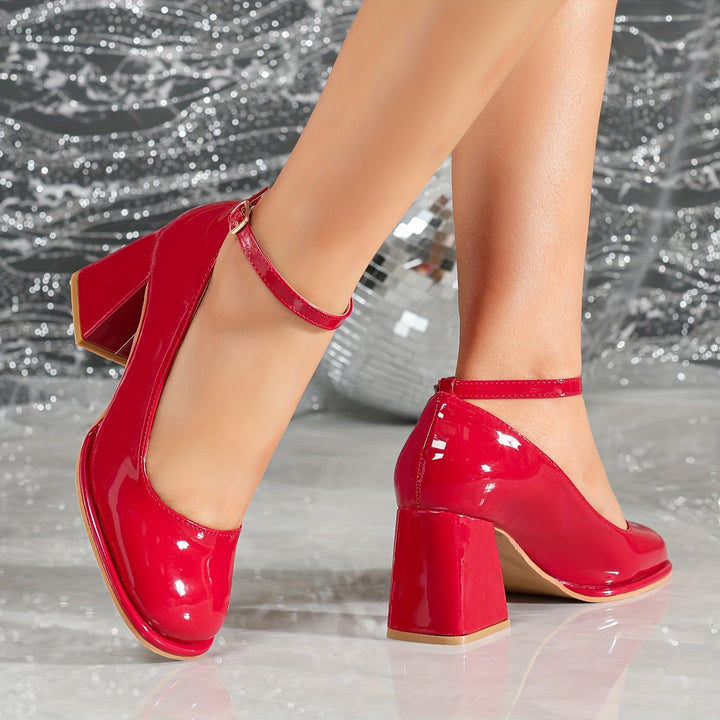 Vera | Refined Ankle-Strap Block Heels