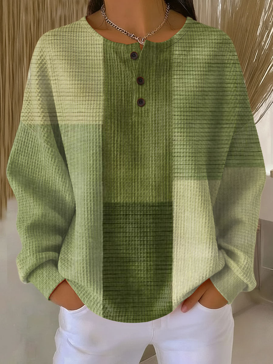 Georgina | Cosy Textured Henley Top