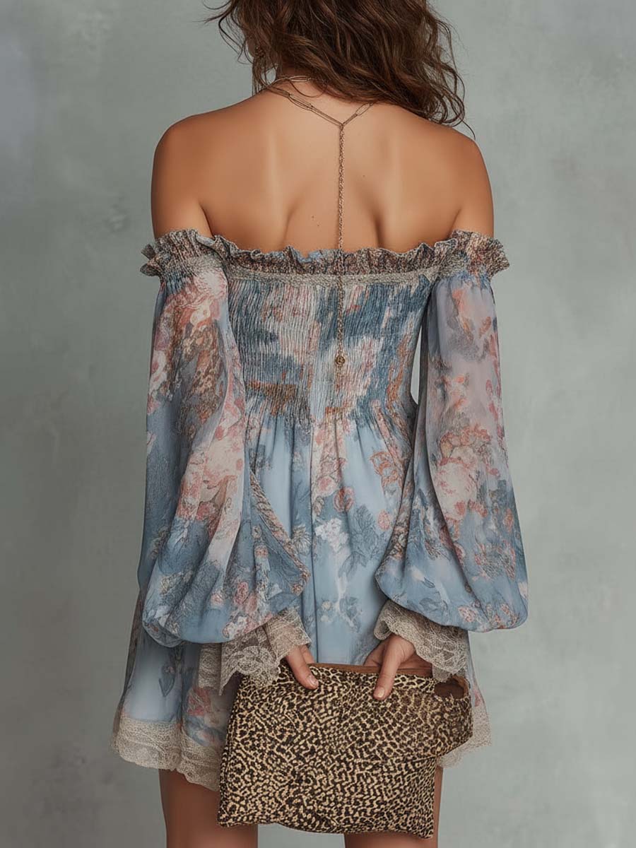 Mireille | Off-Shoulder Floral Mini Dress