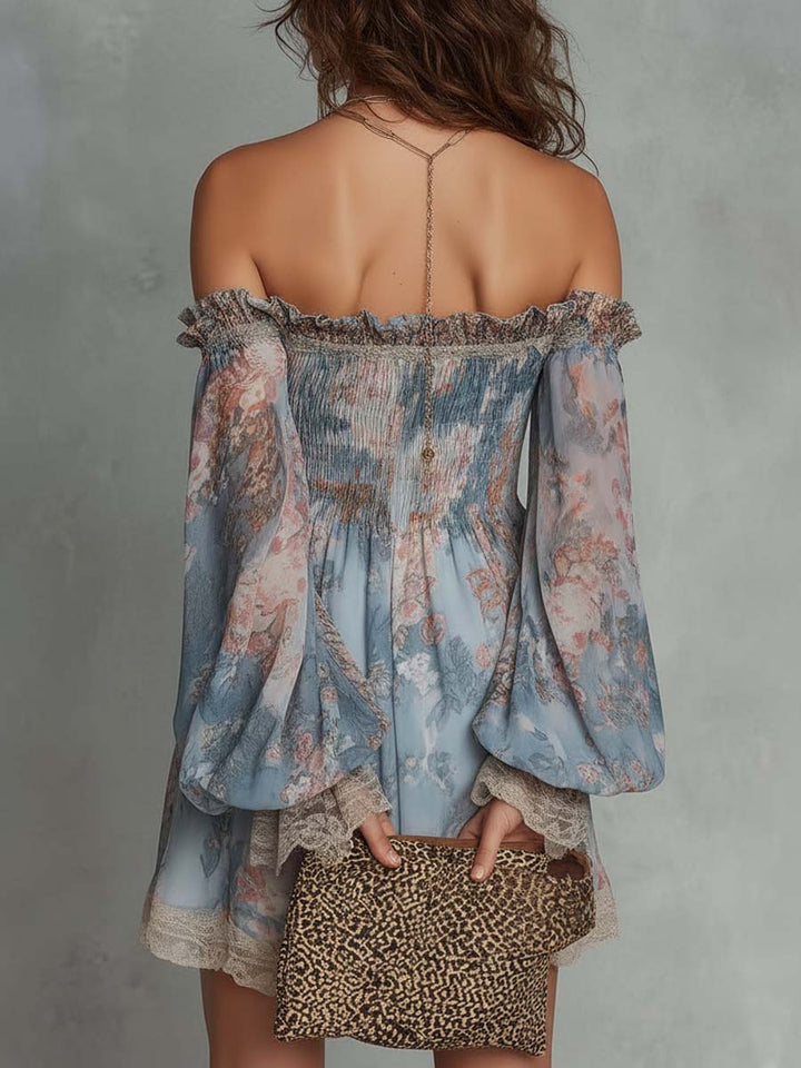 Mireille | Off-Shoulder Floral Mini Dress