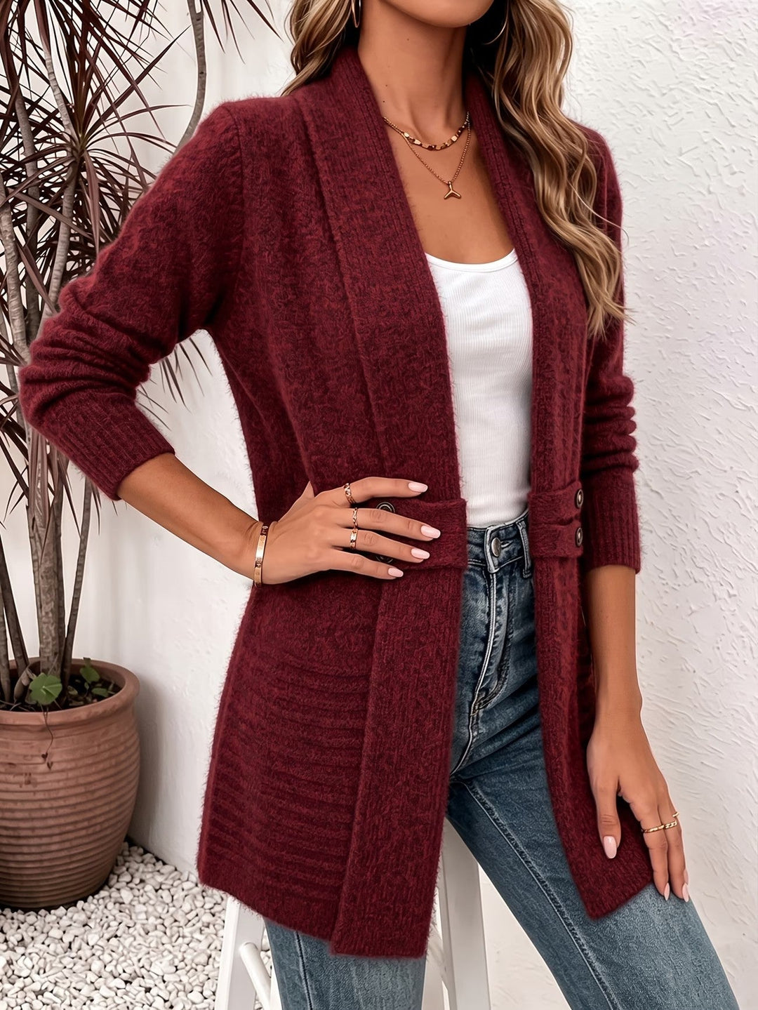 Helen | Ribbed Longline Cardigan