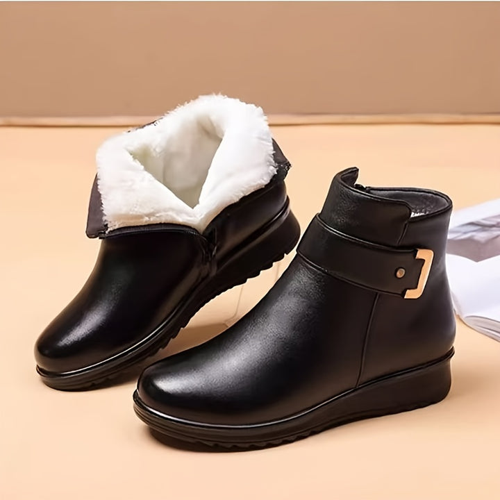 Fiona | Cosy Buckle Ankle Boots