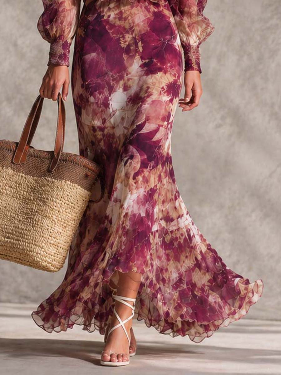 Margery | Off-Shoulder Floral Maxi Dress