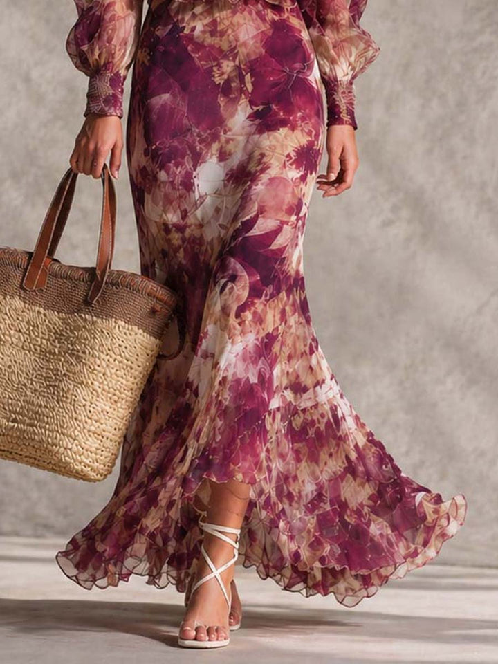 Margery | Off-Shoulder Floral Maxi Dress