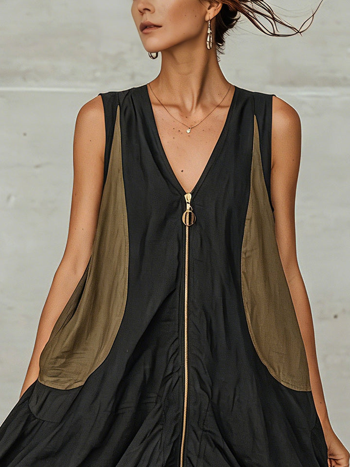 Nora | Flowing Zip-Front Dress