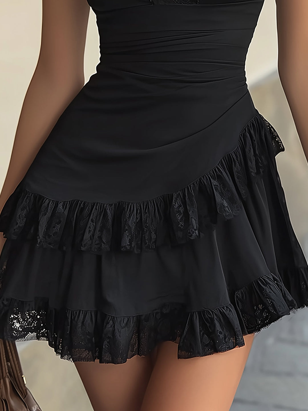 Bellamy | Ruffled Lace Mini Dress