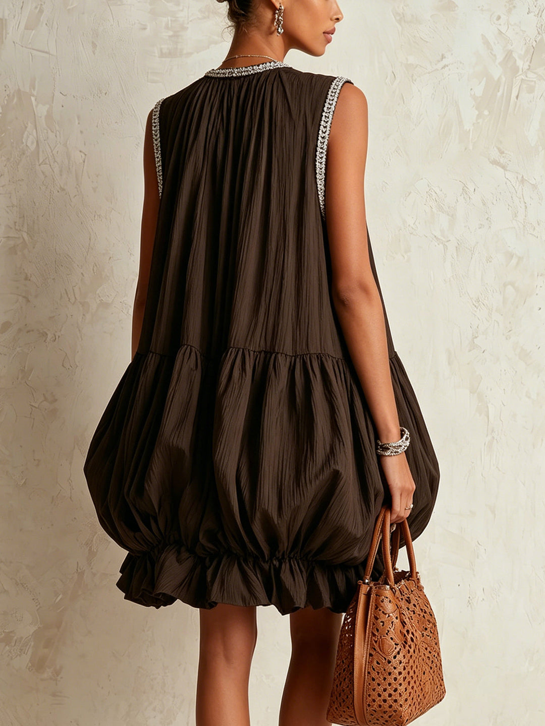 Calla | Sleeveless Bubble-Hem Mini Dress