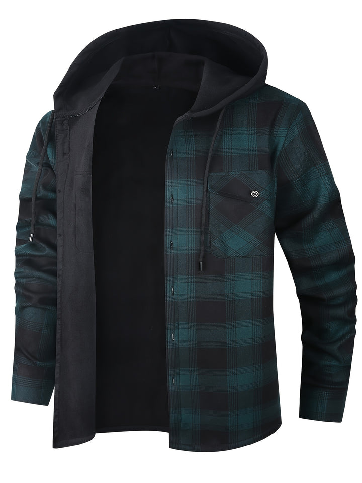 Reuben | Hooded Checked Shirt Jacket