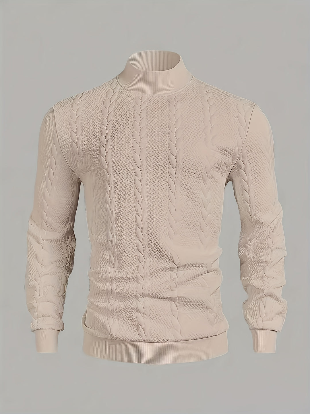 Malcolm | Textured Mock-Neck Jumper