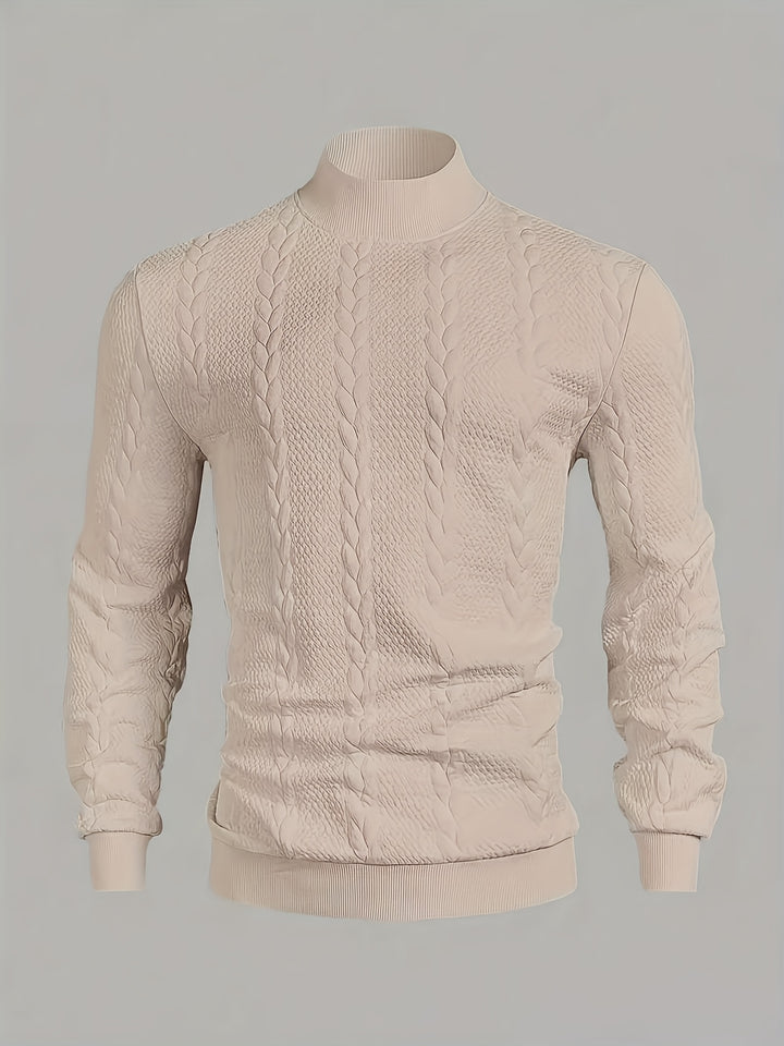 Malcolm | Textured Mock-Neck Jumper