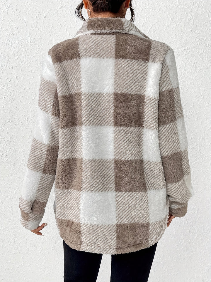 Beatrix | Cosy Checked Shirt Jacket