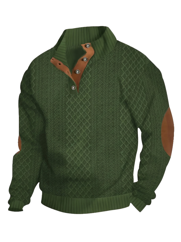 Donovan | Textured Stand-Collar Jumper