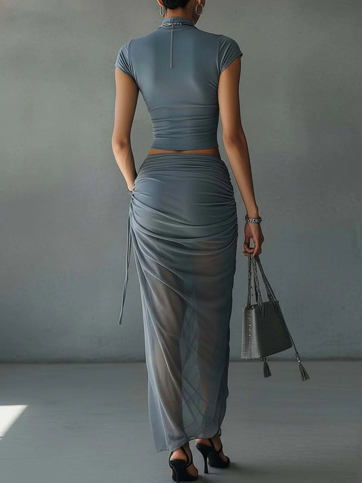 Eliza | Draped Two-Piece Set