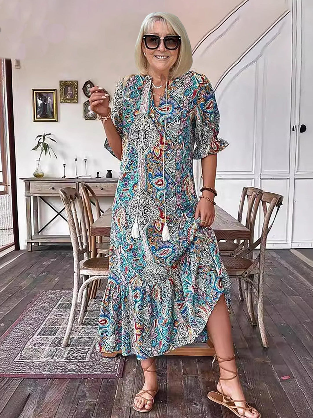 Prudence | Bohemian Flowing Maxi Dress