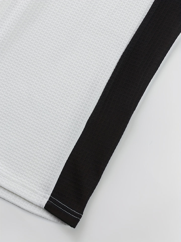 Bryce | Textured Contrast Henley Shirt