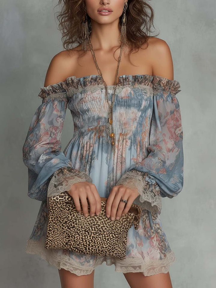 Mireille | Off-Shoulder Floral Mini Dress