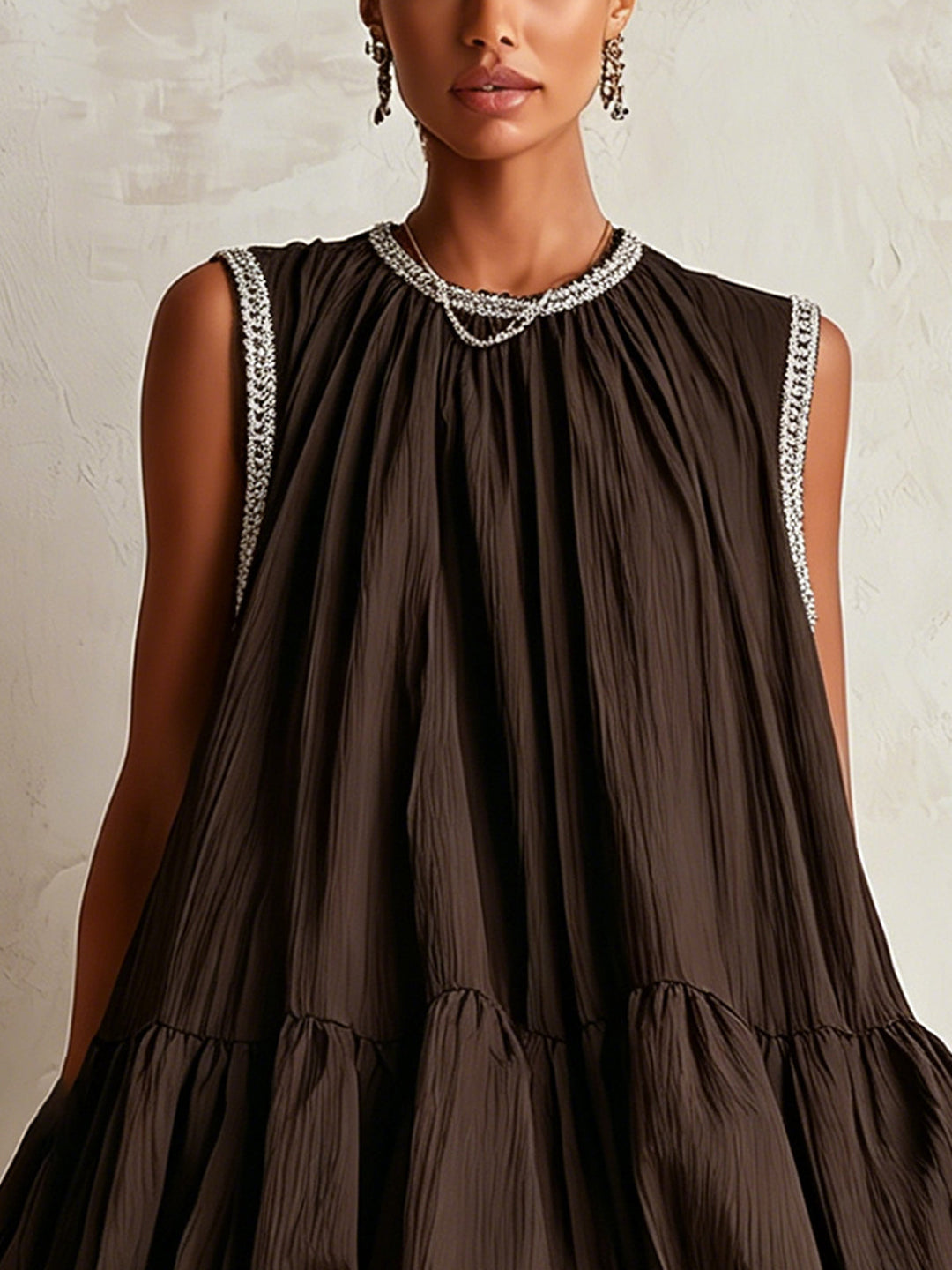 Calla | Sleeveless Bubble-Hem Mini Dress