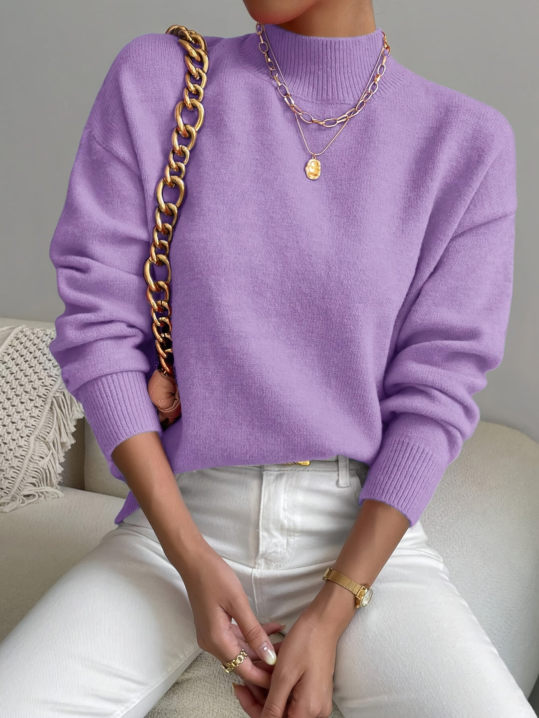 Sloane | Relaxed Mock Neck Jumper