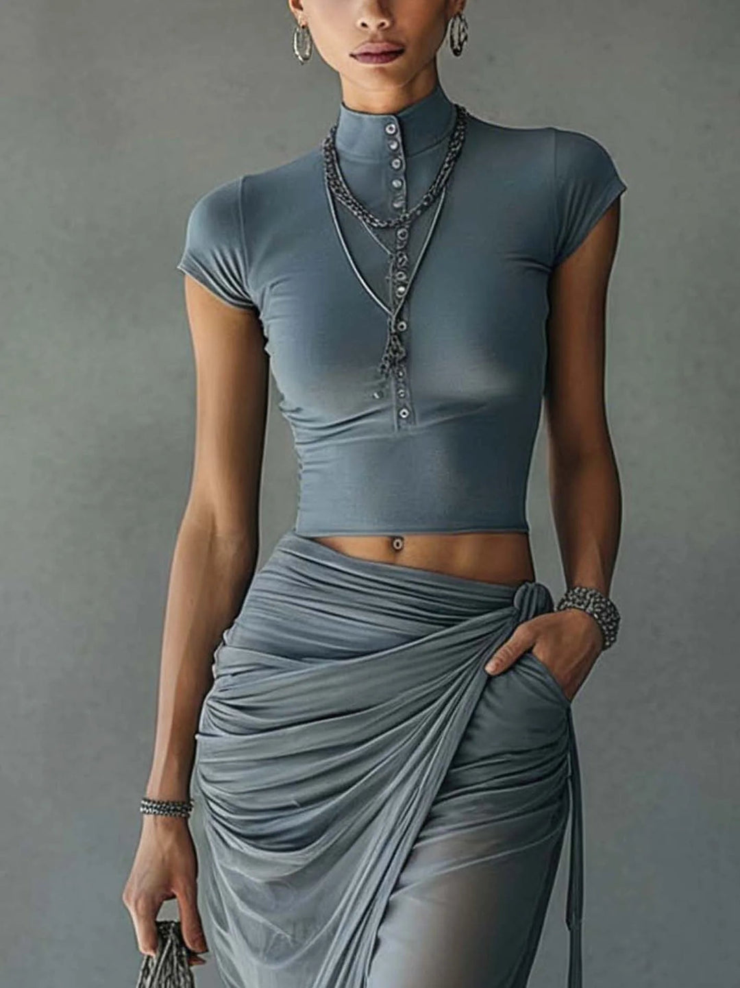 Eliza | Draped Two-Piece Set