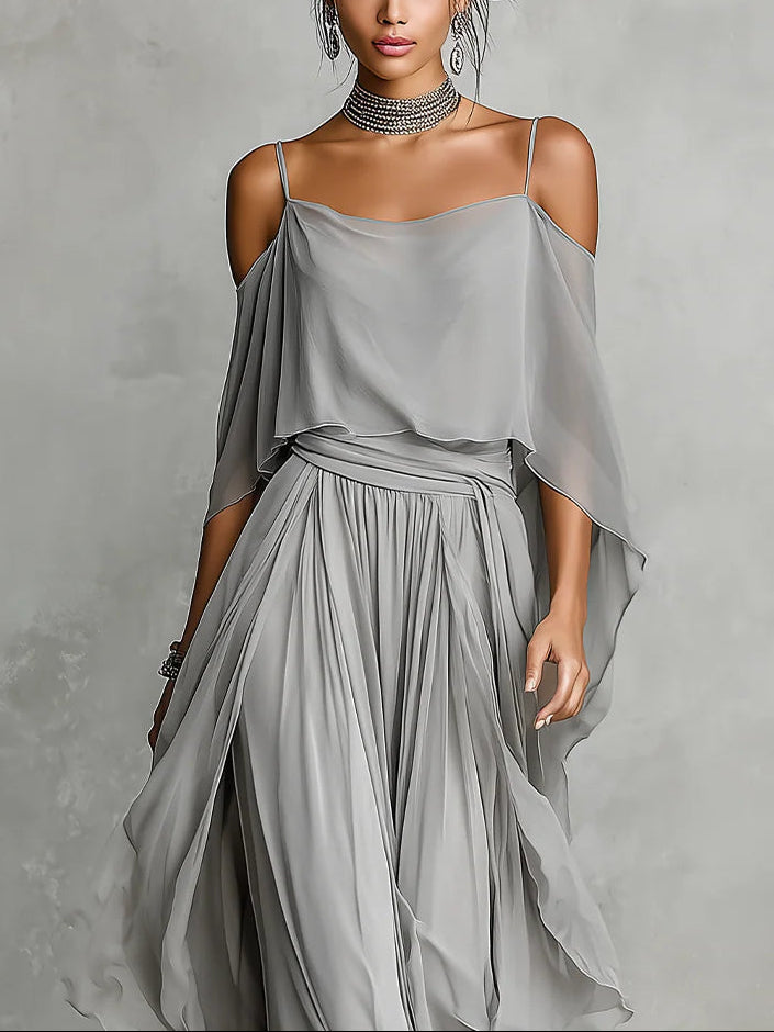 Rosetta | Elegant Draped Two-Piece Set