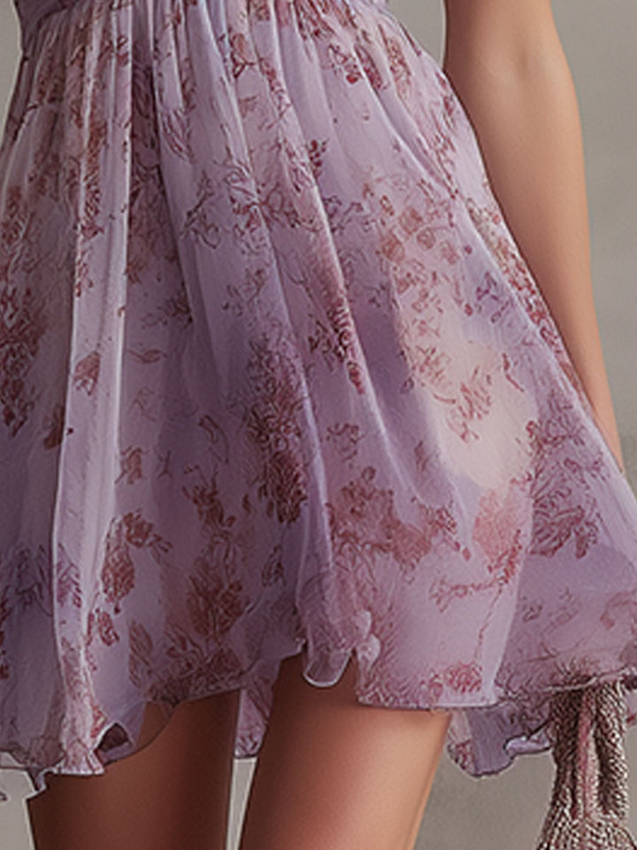 Elsa | Floral V-Neck Mini Dress