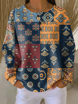 Orla | Folk Patchwork Print Sweater