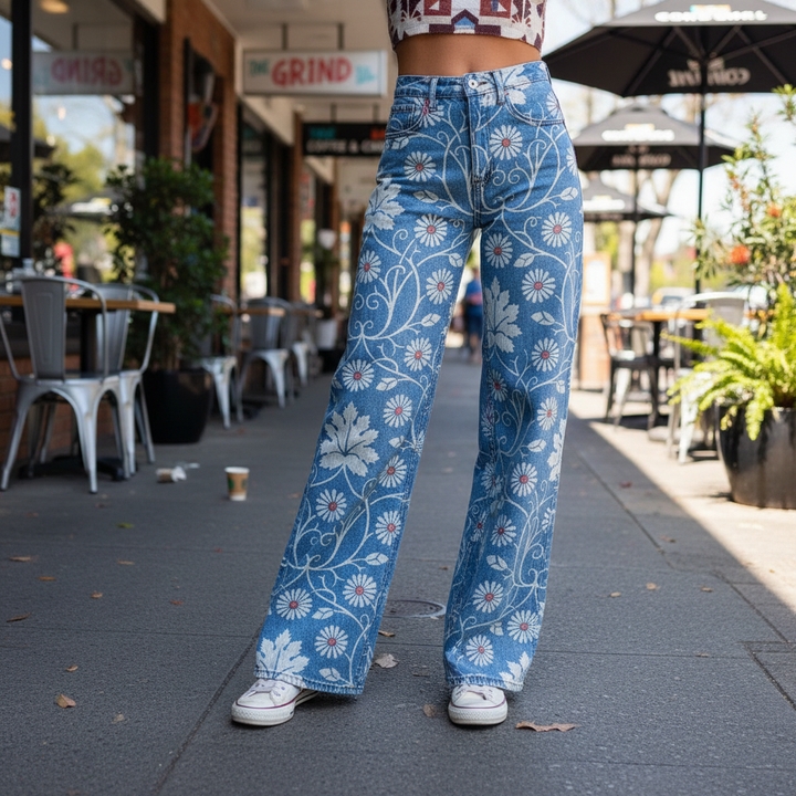 Ramona | Wide-Leg Floral Trousers