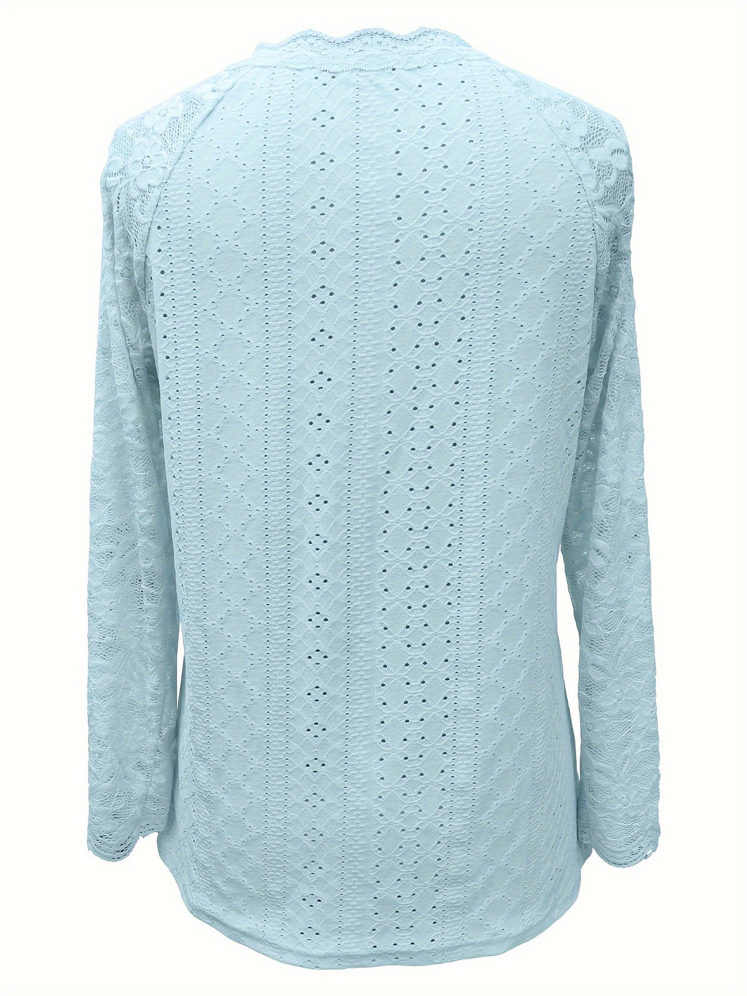 Felicity | Lace-Trimmed Eyelet Top
