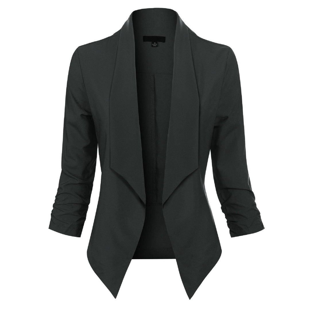 Camilla | Draped Open-Front Blazer