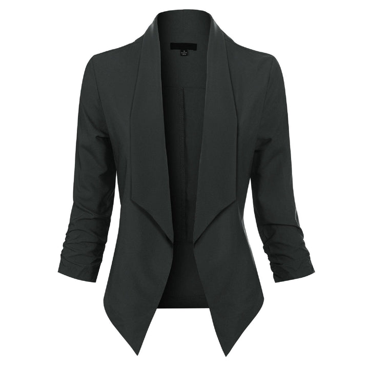 Camilla | Draped Open-Front Blazer