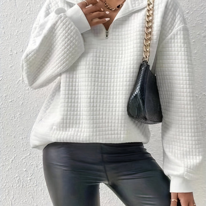 Elspeth | Relaxed Quarter-Zip Sweater