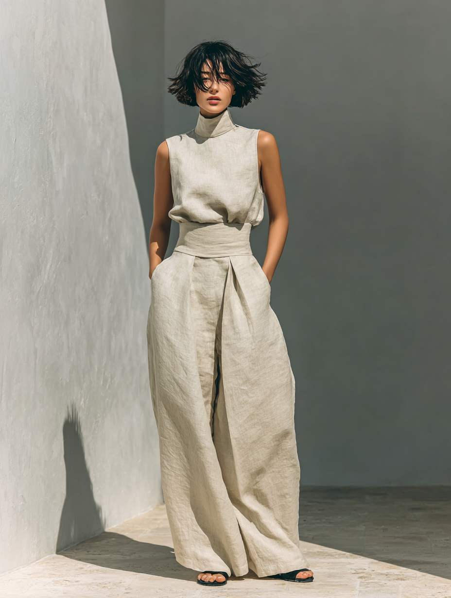 Adrienne | Elegant Wide-Leg Two-Piece Set