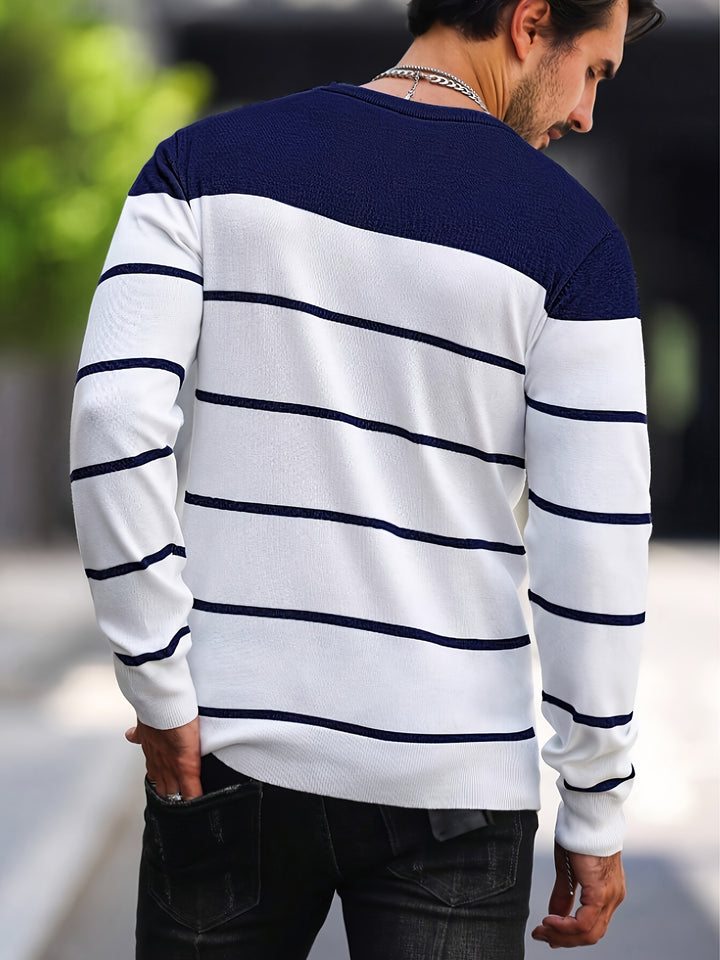 Harrison | Colour-Block Striped Sweater