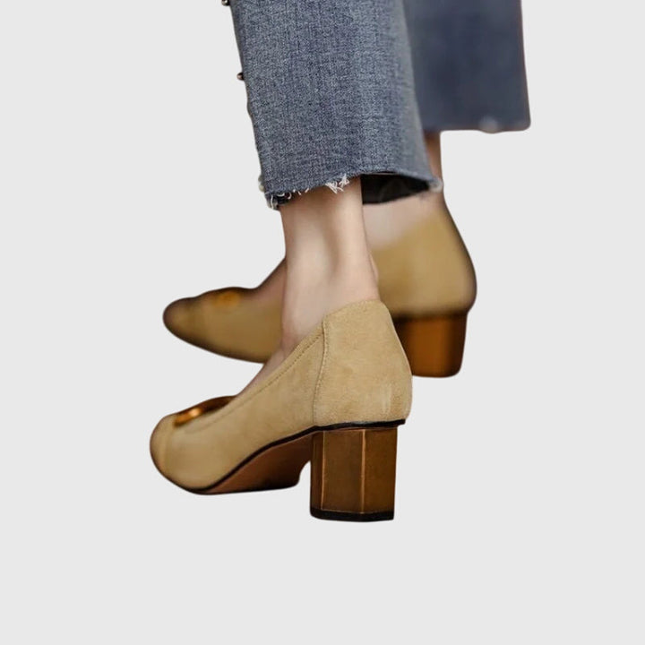 Catherine | Buckle Block-Heel Pumps